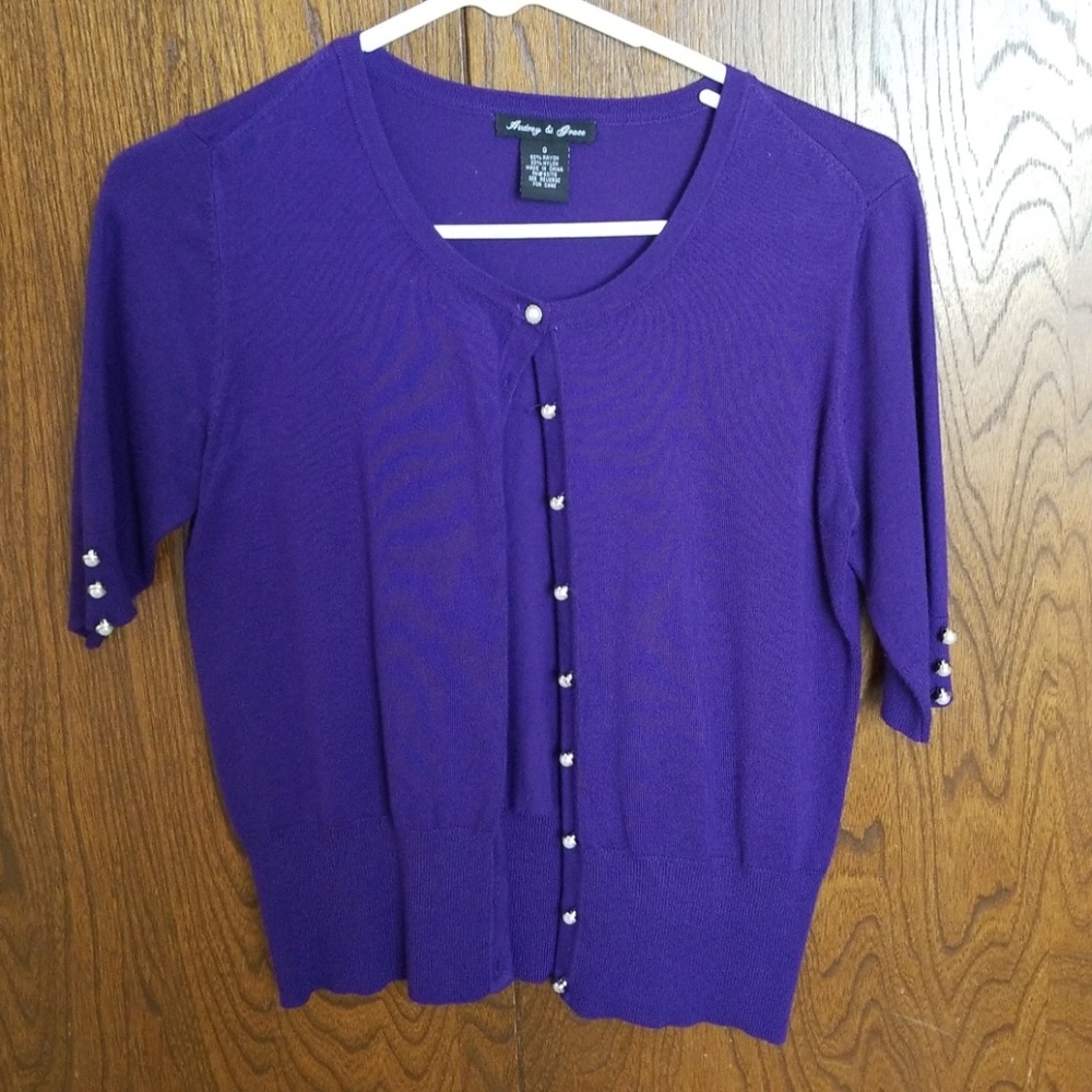 Purple Audrey & Grace Small Cardigan